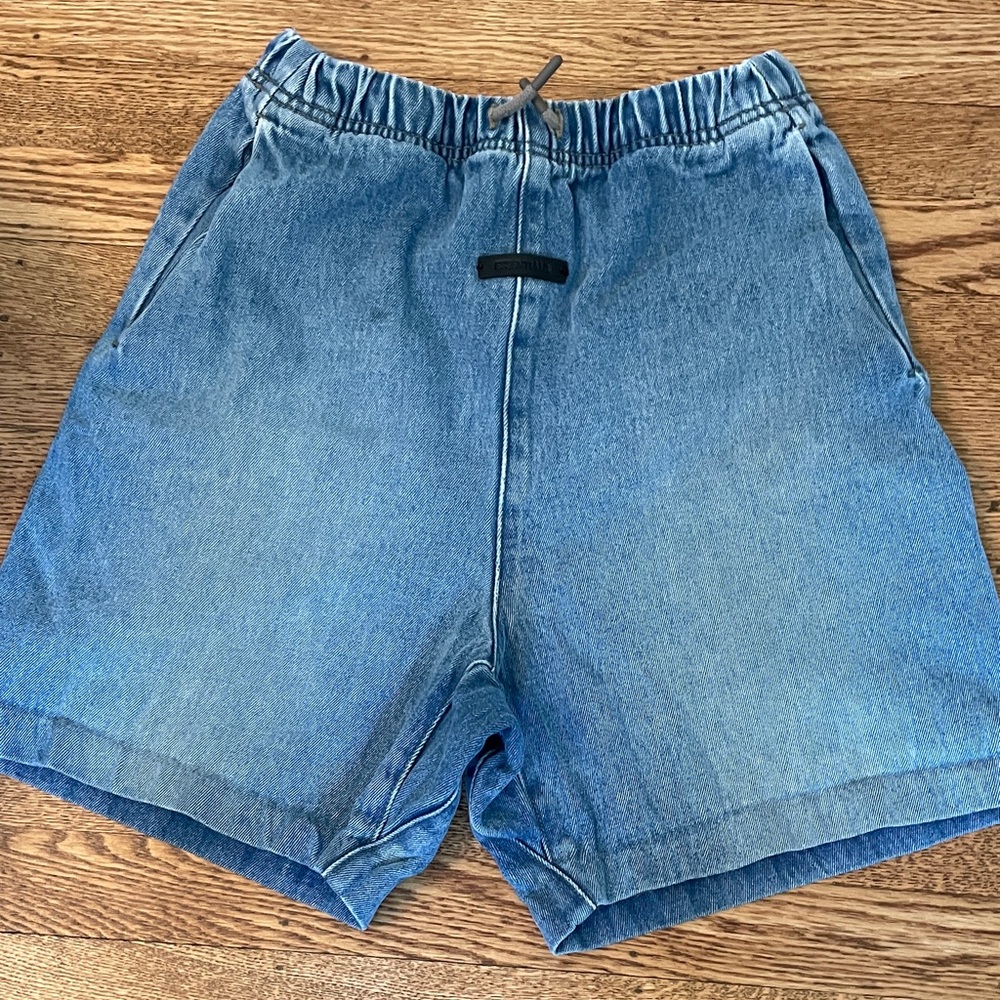 Essentials Light Blue Denim Shorts